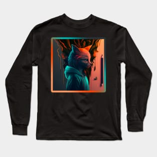 Contemplating Fox Long Sleeve T-Shirt